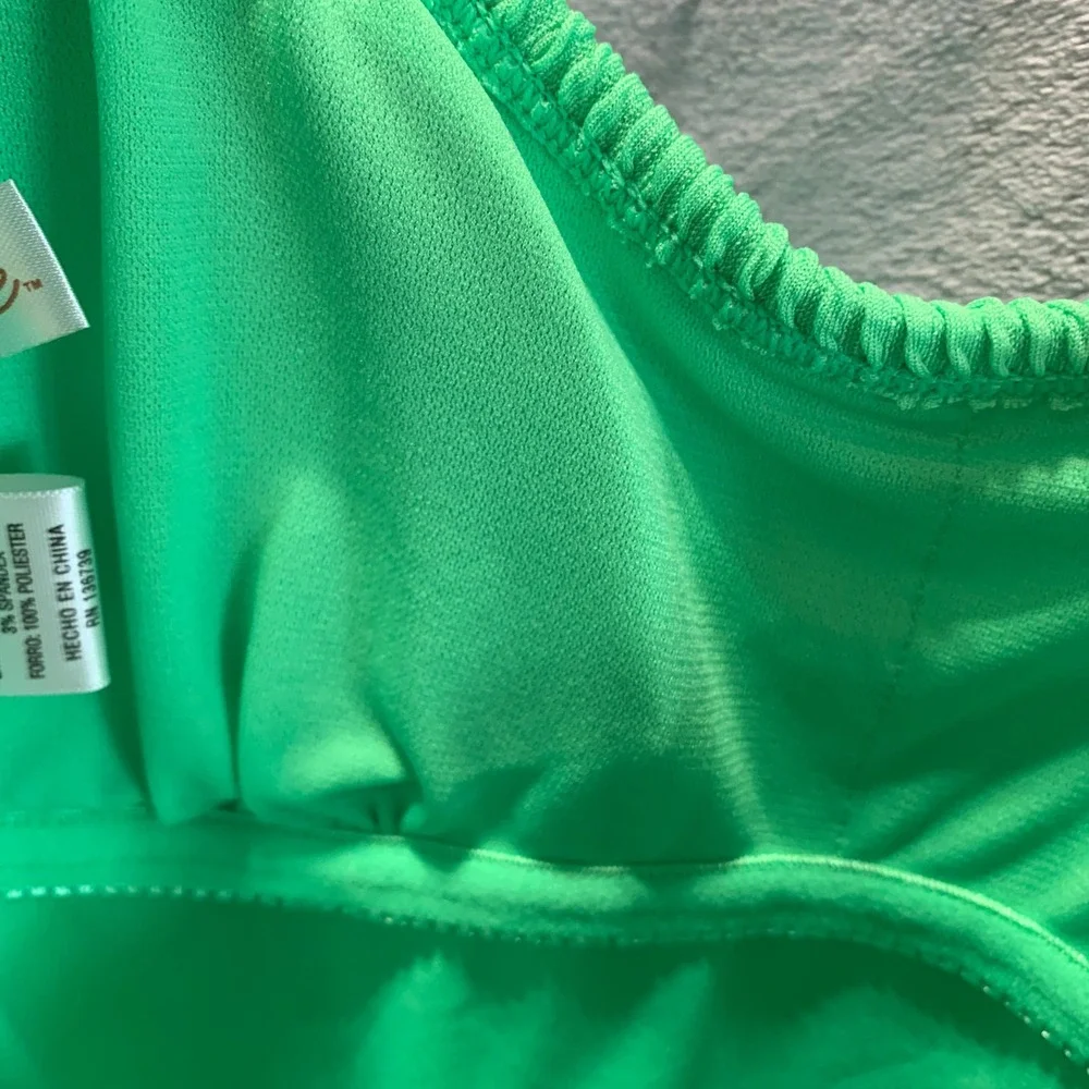 Salt + Cove Womens Mint Green Crinkle Scoop Neck One Piece Swimsuit SC251007MO S